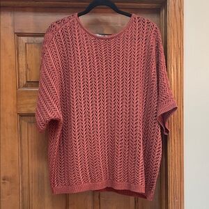 MARLED Rust Open-Knit Women's Sweater